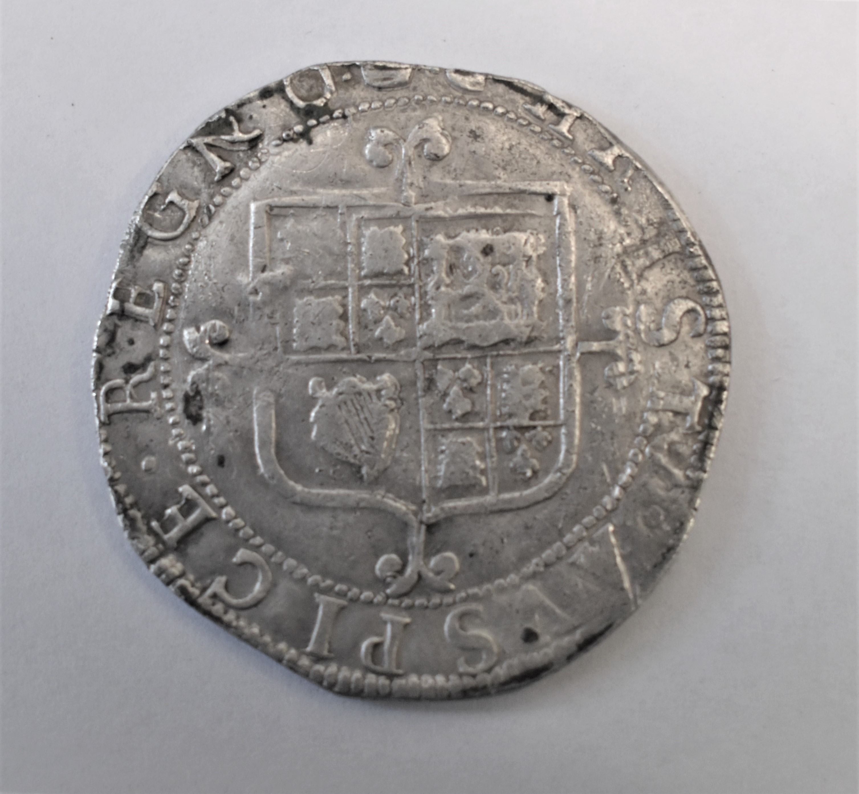 1660-1662 Charles II Hammered Halfcrown, third issue, XXX by bust, inner circles, mm Crown. S - Image 2 of 2