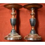 A pair of vintage candle holders bronze