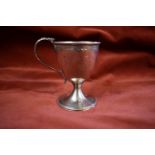 Vintage Silver Handled Christening Cup-hallmarked London 1787, made by Hester Bateman, Approx. 8cm-