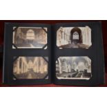 Stained Glass, Architecture, Old Masters - A collection of postcards in an album, a fine clean