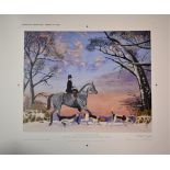 Morley, Michael 'Exercising Novice Hounds' Limited Edition signed print, from the original acrylic