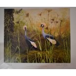 Morley, Michael 'Crested Crane - East Africa' Limited Edition signed print 9/500, from the