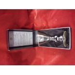 1977 Queen's silver jubilee commemorative handmade lead crystal goblet from Royale County