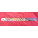 Eastern Telegraph Company Limited 1889 Varnished wood Letter Opener/Page Turner. 335 x 35 mm. Maps