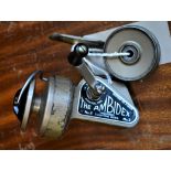 Ambidex casting reel No. 2, Bronze in colour. With extra spool. In mint condition