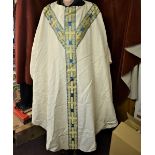 Special Occasion chasuble coloured white & Gold embellishments. Comes with stole, bible cover and