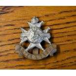 Notts & Derby Regiment (The S0erwood Foresters) WWI Cap Badge (Bi-metal)
