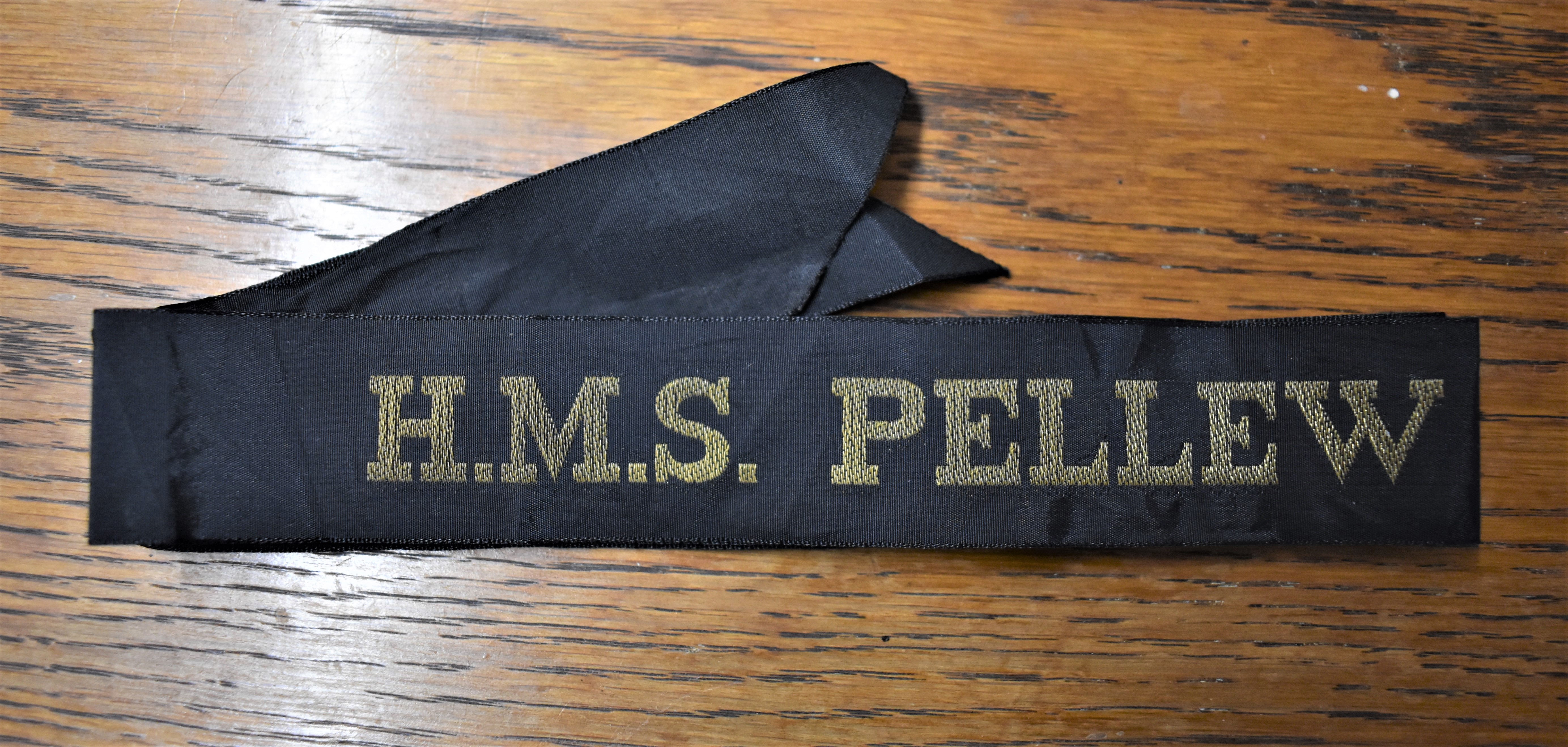 H.M.S. PELLEW British Naval Cap Tally:- H.M.S. Pellew (F62) was one of a dozen Blackwood-class