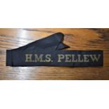 H.M.S. PELLEW British Naval Cap Tally:- H.M.S. Pellew (F62) was one of a dozen Blackwood-class