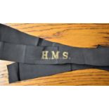 British WWII H.M.S. Naval Cap Tally