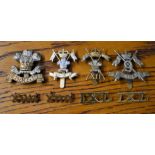 9th Lancers, KC, 12 Lancers KC, cap badges, 9th/12th lancers, QC anodised and pair '1XL' shoulder