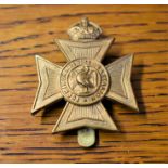 Oxford and Buckinghamshire Light Infantry (Buckinghamshire Battalion) WWI Territorial Cap Badge (