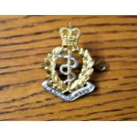 Royal Medical Corps EIIR Cap Badge (Staybright), two lugs.