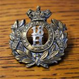 The 18th (Queen Mary's Own) Royal Hussars Victorian Cap Badge (Bi-metal), two lugs. Issued 1898-