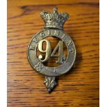 94th (Connaught Rangers) Regiment of Foot Glengarry and pre-Territorial era 1874-1881 Badge, K&K: