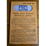 Regular Army Reservists Identity Book to 1073208 Gunner, L. Ruddock and Release and Resettlement