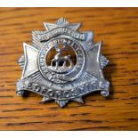 Bedfordshire Regiment 2nd (Hemel Hempstead) Volunteer Battalion WWI Cap Badge (White-metal), two