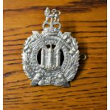 King's Own Scottish Borderers EIIR Cap Badge (White-metal), two lugs.