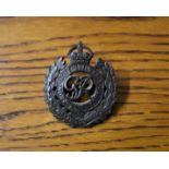 Royal Engineers WWII Officers Cap Badge (Bronze, tab fitting), K&K: 1941.
