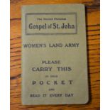 Women's Land Army Pocket Pictorial Gps[el of St. John, published: Scripture Gift Mission with