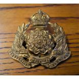 Derbyshire (Imperial Yeomanry) Cap Badge (Brass), two lugs. K&K: 1334