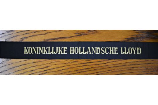 Dutch Koninklijke Hollandsche Lloyd Shipping Cap Tally:- This company ran a shipping company from