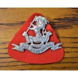 The Duke of Wellington's Own (West Riding) Regiment Other Ranks Cap Badge (White-metal), lugs with