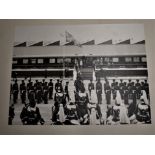 A large photograph of Princess Anne's Arrival by carriage at The Prince of Wales's 1969