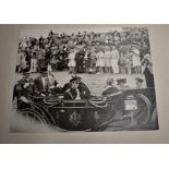 A large photograph of Prince Charles Arrival by coach at his investiture as the Prince of Wales'