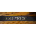 H.M.S. Victory British Naval Cap Tally, early 20th century cap tally as worn on the H.M.S. Victory