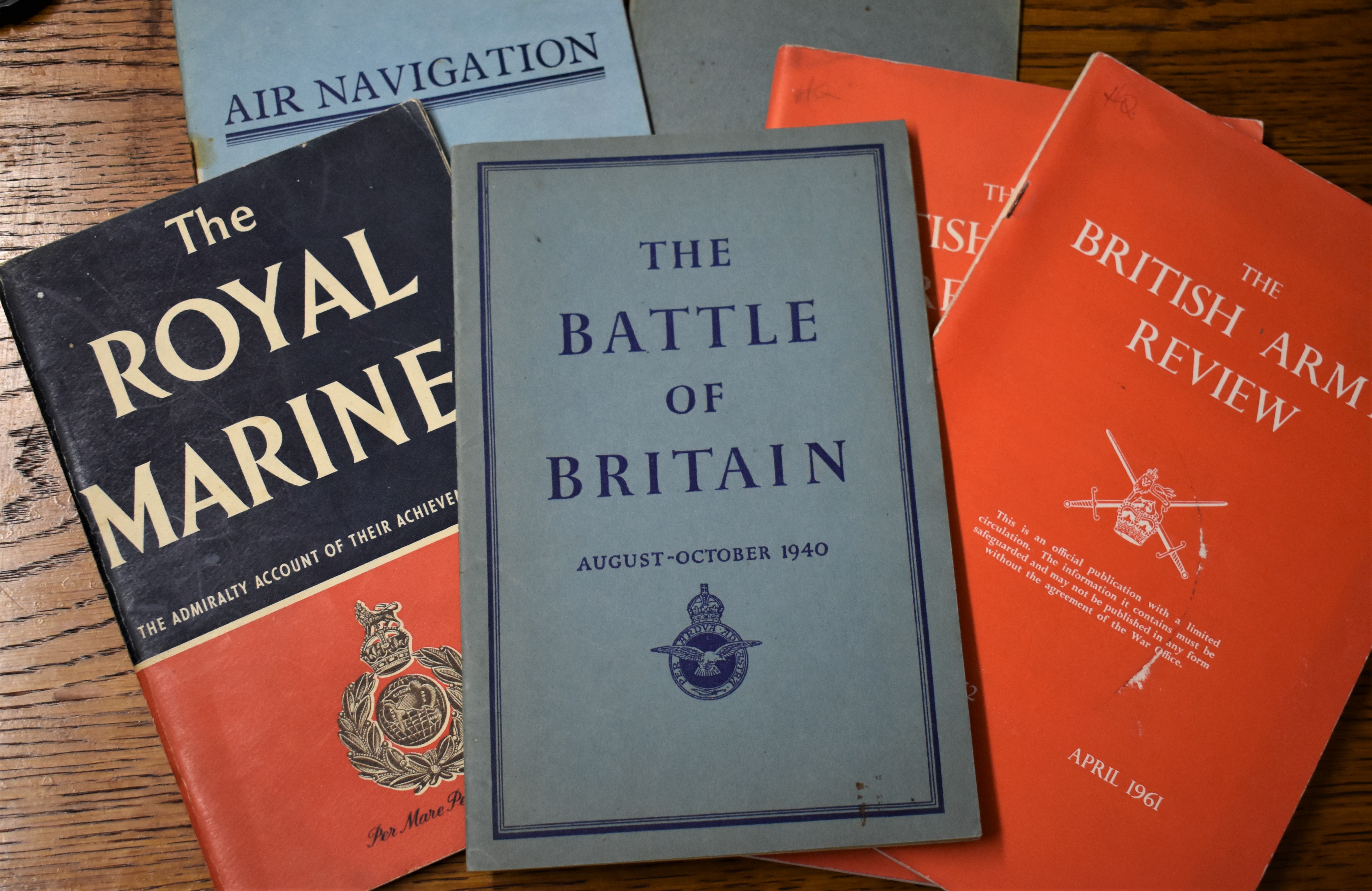 British WWII and Later Ephemera booklets (6) including: The Battle of Britain, Air Navigation,