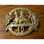 42nd (Royal Highland) Regiment of Foot Glengarry and pre-Territorial era 1874-1881 Badge, K&K: