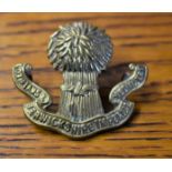 Lothian's & Berwickshire Imperial Yeomanry Victorian Cap Badge (Gilding-metal), two lugs. K&K: 1348