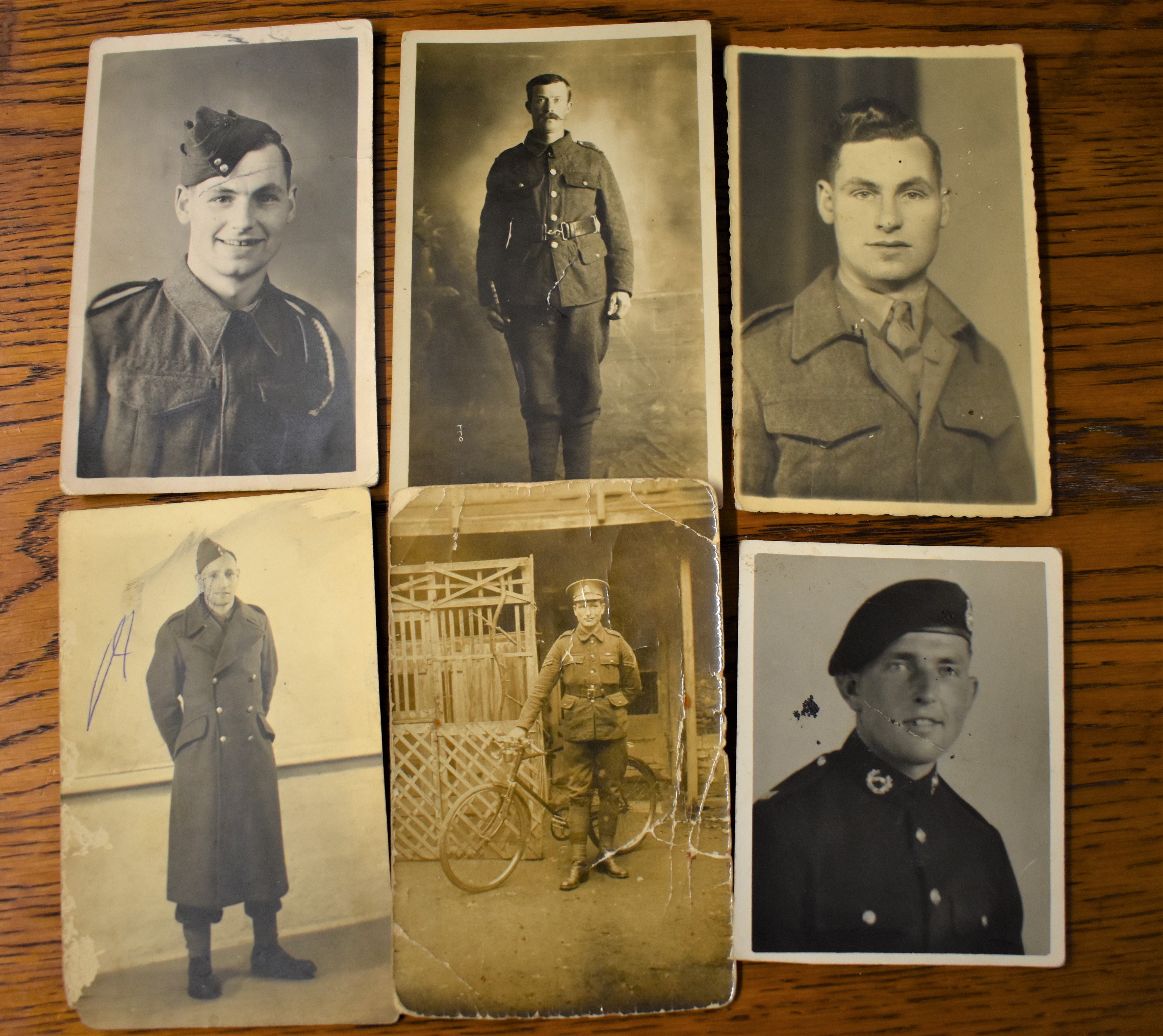 British WWI/II RP cards one in poor condition with 'Alice May (Carter) Hardings 1st husband (