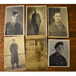 British WWI/II RP cards one in poor condition with 'Alice May (Carter) Hardings 1st husband (