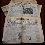A collection of 1936-45 Newspapers: Evening Times, Daily Mail etc., covering the abdication of