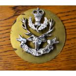 Queen's Own Highlanders (Seaforth and Camerons)EIIR Pipers Badge (White-metal two piece construction