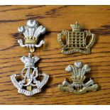 Yeomanry Cap Badges, Royal Wiltshire Yeomanry, Royal Gloucestershire Hussars (Yeomanry), Queen's Own