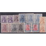 Argentina 1916 definitive's S.G. 418, 425 m/m pairs, S.G. 417, 419, 424, 426, 428x2, 429 used pairs.