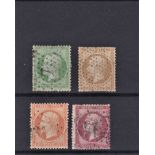 France 1862 definitives S.G. 89, 91, 97-98 fine used. Cat value 73