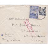 Spanish Civil War envelope posted to England cancelled Tenerife with an indistinct cancel on S.G.