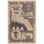 Russian Scouting Boy Scouts - Founded in Russia 1909, Prohibited by Communists 1922, "Carry on in
