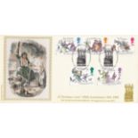 Great Britain FDC's 1993 (9 Nov) Christmas Set, Dickens's House Museum Cover and h/s (BFDC 8)