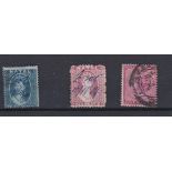 Natal 1859 definitive S.G. 1`0 3d blue fiscally used, 1863 fiscal stamp 6d rose cancelled fiscally