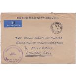 East Africa 1961 - O.H.M.S envelope used BFPO 256 to Crown Agents, Millbank, airmail, Command Pay