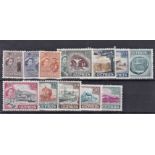 Cyprus 1955-60 definitives S.G. 173-184 m/m part set to 100m. Cat value £46.40