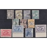 Australia 1913-1914 Definitives S.G. 3,5,9,11 used (Cat value £74.50), 1915-1917 S.G. 40 used 1s,