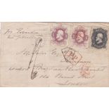 Brazil 1871 Letter posted, wax sealed. Cancelled 26/6/1871 Bresile with a red c.d.s., on S.G.