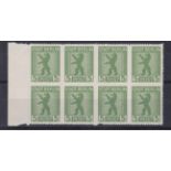 Germany 1945 Russian Zone Provision administration S.G. RA8 u/m block of 8 Roulette 5pf, Michel