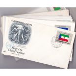 United Nations Assorted FDC's - 1980's (25+) and earlier batch 1953-55 (18) and various Airmails and